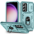 Husă blindată pentru Samsung Galaxy S23 FE, CamShield Slide, verde