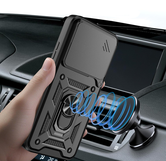 Husă blindată CamShield Slide cu capac pentru cameră și inel pentru Xiaomi Redmi Note 15 Pro 4G