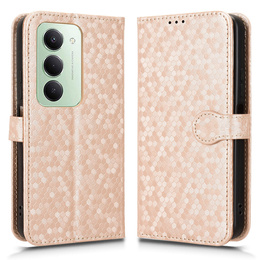 Husa cu clapetă pentru Xiaomi Redmi Note 14 4G, Wallet Rhombus, negru