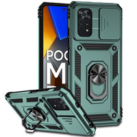 Husă blindată pentru Xiaomi Poco M4 Pro 4G, CamShield Slide, verde