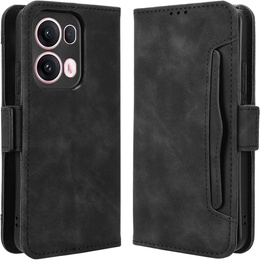 Cu clapetă pentru Oppo Reno 13 Pro, Card Slot, negru