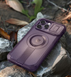 Husă blindată pentru iPhone 14 Pro Max, Dexnor CamProtect MagSafe, violet (Două rame)