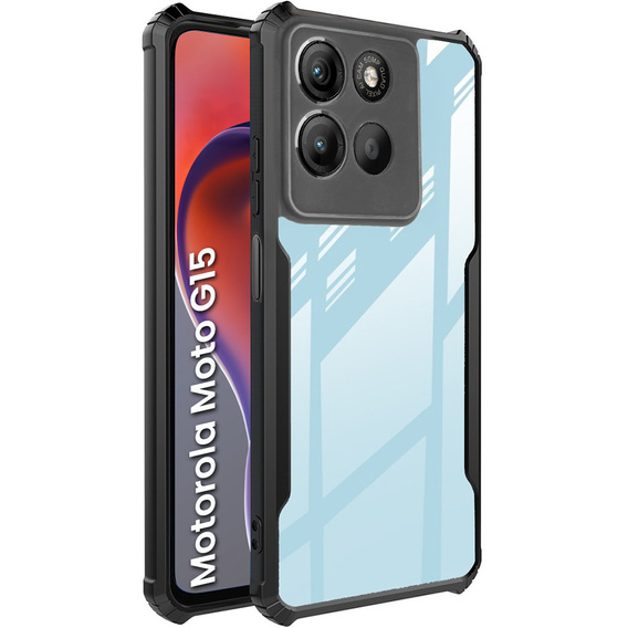 Huse pentru Motorola Moto G15 / Motorola Moto G15 Power, AntiDrop Hybrid, negru