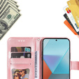 Cu clapetă pentru Xiaomi Redmi Note 13 Pro 5G, Mandala, roz rose gold