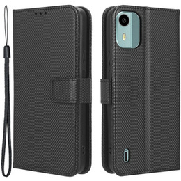 Cu clapetă pentru Nokia C12 4G, Wallet Smart Magnet, negru