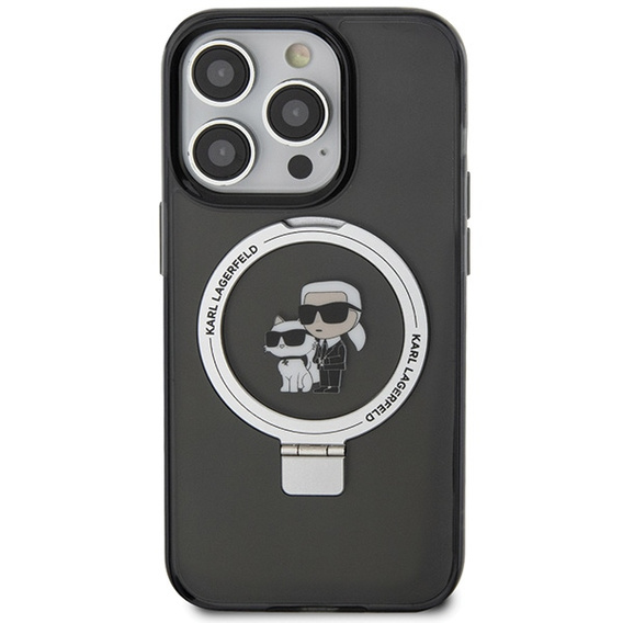 Suport pentru inel Karl Lagerfeld Husa MagSafe Karl & Choupette pentru iPhone 15 Pro