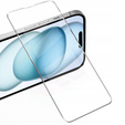 2x sticlă călită pentru iPhone 15 Plus, ERBORD 9H Hard Glass pe ecran