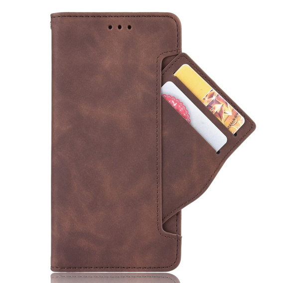 Cu clapetă pentru Sony Xperia 10 IV, Card Slot, maro