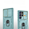 Husă blindată pentru Samsung Galaxy S23 Ultra, CamShield Slide, verde