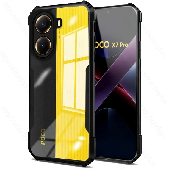 Huse pentru Xiaomi Poco X7 Pro 5G, AntiDrop Hybrid, negru