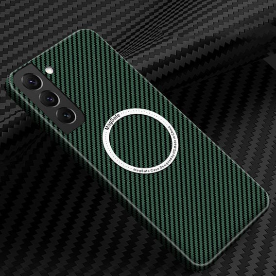 Huse pentru Samsung Galaxy S21, Magsafe Slim Carbon, verde