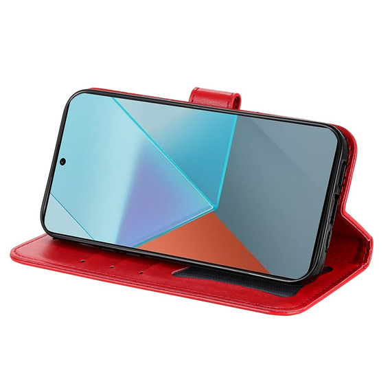 Cu clapetă pentru Xiaomi Redmi Note 13 Pro 5G, Mandala, roșu