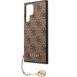 GUESS Huse pentru Samsung Galaxy S22 Ultra, 4G Charms Collection Hardcase, maro