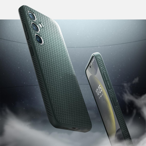 Carcasa Spigen pentru Samsung Galaxy S24, Liquid Air, verde + 9H Tempered Glass