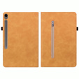 Husa pentru Samsung Galaxy Tab S10 Lite / S10 FE / S9 FE, Wallet Pen Slot, galben