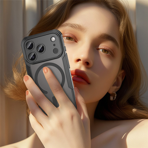 Husă pentru iPhone 17 Pro Max, pentru MagSafe, blindată, neagră