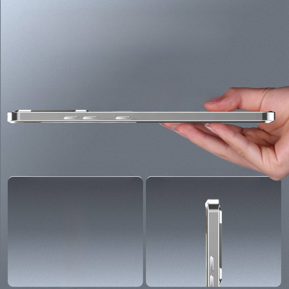 Carcasă de protecție pentru camera foto pentru Samsung Galaxy S21 FE 5G, CamShield MagSafe, transparent / argintiu