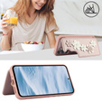 Husa pentru Samsung Galaxy A55 5G, Leather Flower Card Slot, roz