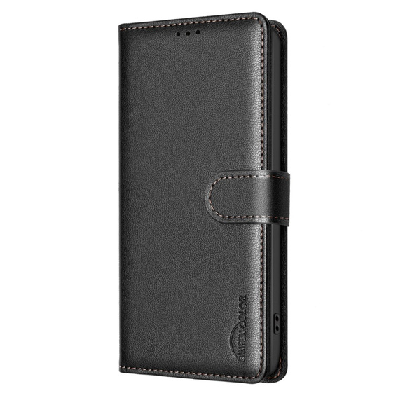 Husa cu clapetă pentru Honor 200 Lite, BINFEN Wallet, negru
