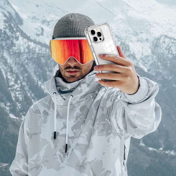 Carcasă pentru iPhone 14 Pro, Shockproof, cu folie, transparentă