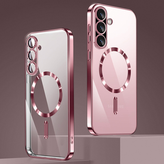 Husă pentru Samsung Galaxy A36, Electro MagSafe, roz rose gold + Sticlă pentru ecran