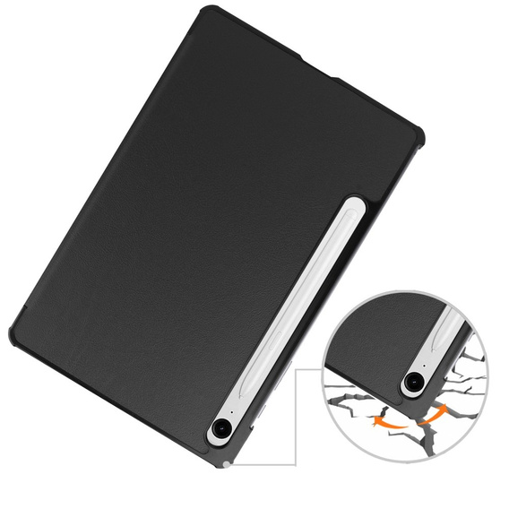 Husă pentru Samsung Galaxy Tab S9 FE, Tri-fold, negru