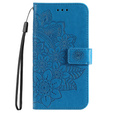 Cu clapetă pentru Samsung Galaxy A33 5G, Mandala Flower, albastru
