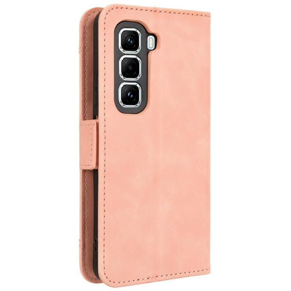 Cu clapetă pentru Infinix Hot 50 Pro+ 4G, Card Slot, roz