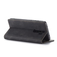 Husa CASEME pentru Xiaomi Redmi Note 8 Pro, Leather Wallet Case, negru