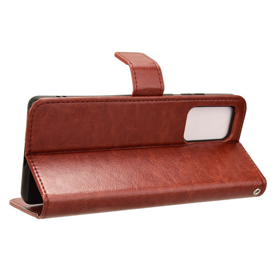 Cu clapetă pentru Motorola Edge 50 Fusion 5G, Crazy Horse Wallet, maro