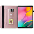 Huse pentru Lenovo Tab M9, Wallet Pen Slot, butterflies, maro