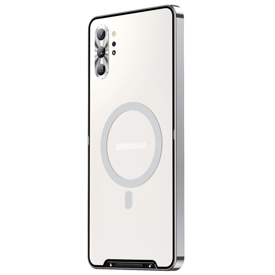 Carcasă de protecție pentru camera foto pentru Samsung Galaxy Note 10+ Plus, CamShield MagSafe, transparent / argintiu