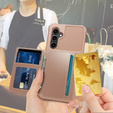 Husa pentru Samsung Galaxy S23 FE, Card Holder Kickstand, roz