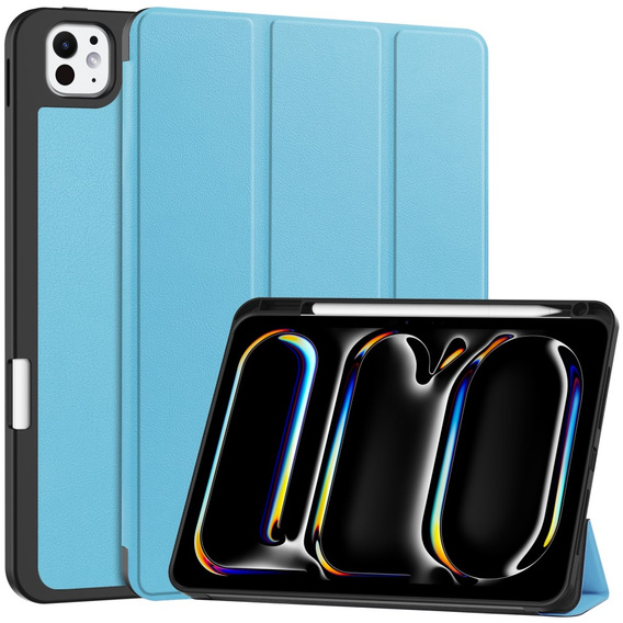 Husă pentru iPad Pro 11" 2024 (5 gen.), Smartcase cu spațiu pentru stylus, albastru