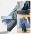Husă blindată pentru iPhone 16 Pro Max, Dexnor CamProtect MagSafe, albastru (Două rame)