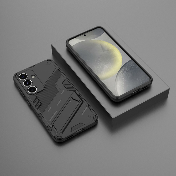 Husa pentru Samsung Galaxy A56 5G, Military kickstand, negru