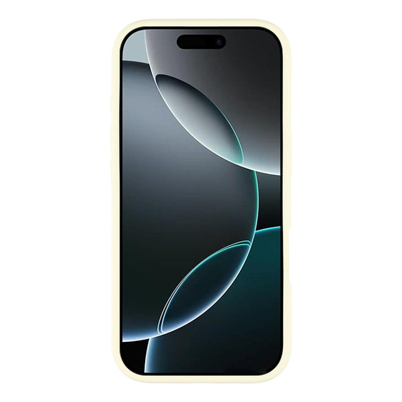 Husă din silicon pentru iPhone 17 Pro Max - compatibilă cu MagSafe, antișoc, bej
