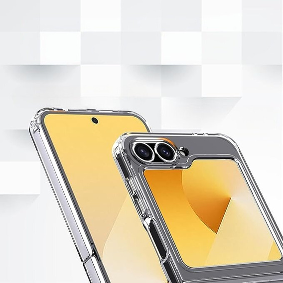 Huse pentru Samsung Galaxy Z Flip7 FE / Z Flip6, Fusion Hybrid, transparentă