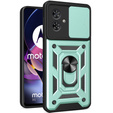 Husă blindată pentru Motorola Moto G54 5G, CamShield Slide, verde