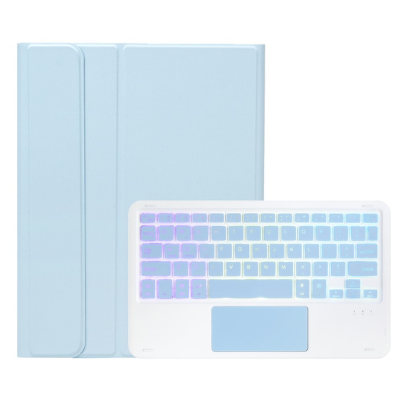 Husă cu tastatură Bluetooth iluminată și touchpad pentru Samsung Galaxy Tab A11+