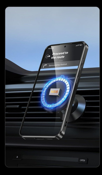 Husă pentru Samsung Galaxy A56, Electro MagSafe, negru + Sticlă pentru ecran