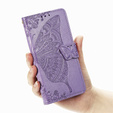 Cu clapetă pentru Samsung Galaxy Z Fold 4 5G, Butterfly, violet
