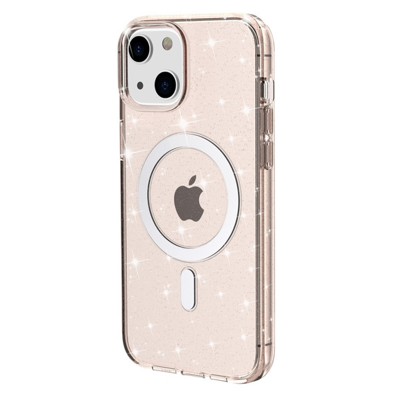 Husă pentru iPhone 14 Plus, Glittery, pentru MagSafe, de aur