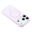Carcasă din silicon pentru iPhone 17 Pro Max, pentru MagSafe, antișoc, violet
