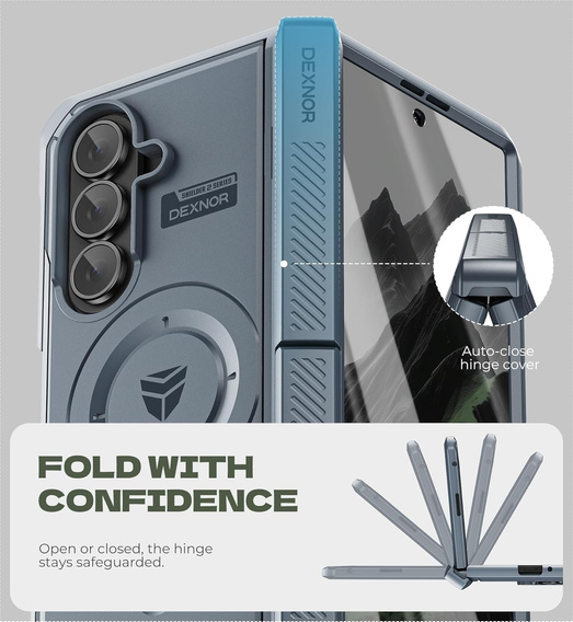 Dexnor Carcasă blindată magnetică cu baze duble pentru Samsung Galaxy Z Fold7