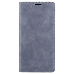 Husă pentru Samsung Galaxy A54, ERBORD Vintage, portofel cu clapetă, gri