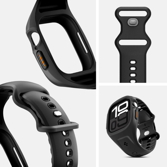 Pasek z etui Spigen do Apple Watch 4/5/6/7/8/SE 44/45mm, Rugged Armor Pro, Szary