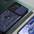 Husă blindată pentru Samsung Galaxy A03, CamShield Slide, albastru