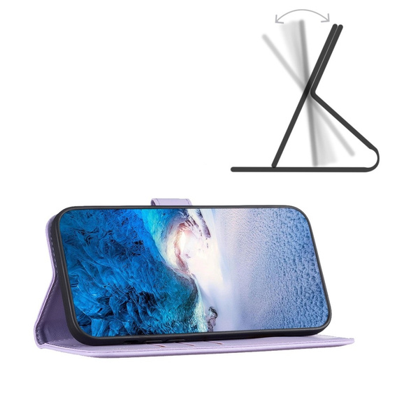 Husa cu clapetă pentru Xiaomi Redmi Note 13 Pro 4G, BINFEN Wallet, violet