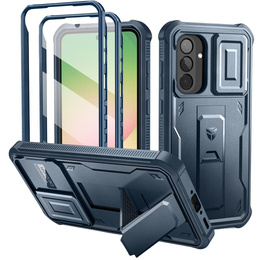 Husă blindată pentru Samsung Galaxy A56 5G, Dexnor Full Body (Two Frames), albastru